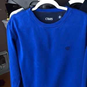 BOGO FREE ALL ITEMS! Ralph Lauren Chaps M crew neck royal blue sweat shirt